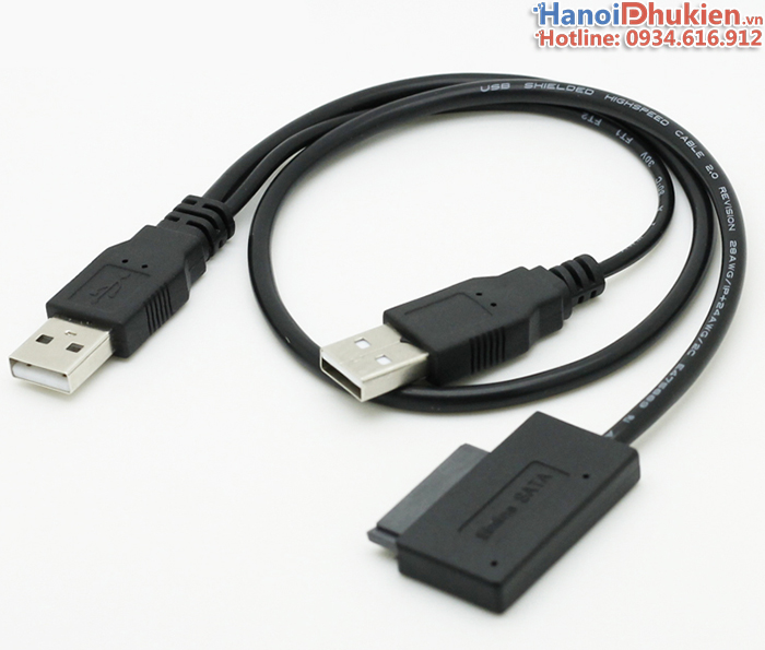 Cáp kết nối DVD Laptop sang USB (USB sang SATA 7+6)